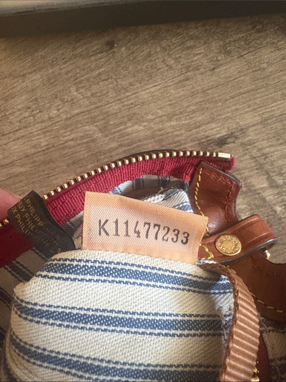 Dooney & Bourke Nylon Red Crossbody with Brown Leather Trim Adjustable Straps - Picture 14 of 15